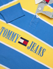 Tommy Jeans - TJM STRIPE RUGBY - polo shirts - tuscan sun / electric aqua - 2