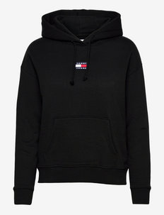 TJW TOMMY CENTER BADGE HOODIE - sweatshirts en hoodies - black