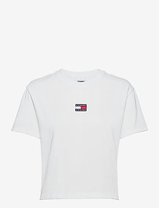 TJW TOMMY CENTER BADGE TEE - t-shirts - white