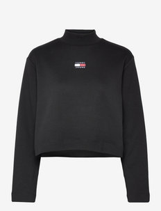 TJW RLXD BADGE MOCKNECK - sweatshirts - black