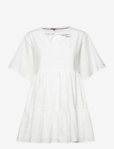 TJW TIERED KAFTAN DRESS - summer dresses - white