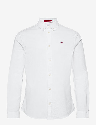 TJM SLIM STRETCH OXFORD SHIRT - linnen overhemden - white