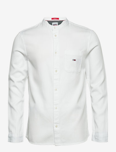 TJM SOLID MAO TENCEL SHIRT - linnen overhemden - white