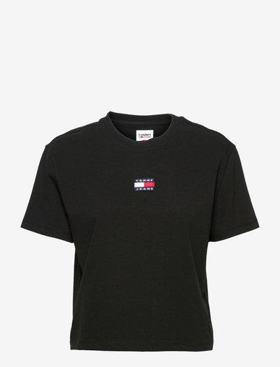 TJW TOMMY CENTER BADGE TEE - t-shirt & tops - black