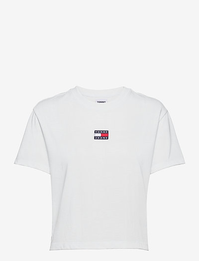 TJW TOMMY CENTER BADGE TEE - t-shirt & tops - white