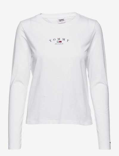 TJW SLIM ESSENTIAL LOGO 2 LS - t-shirt & tops - white