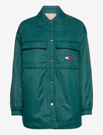 TJW REVERSIBLE SHACKET - down- & padded jackets - rainforest green