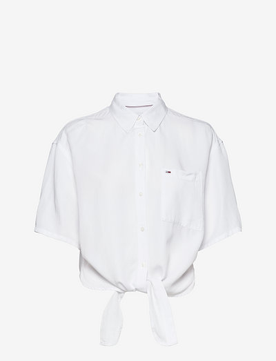 TJW FRONT TIE SHIRT - blouses met korte mouwen - white