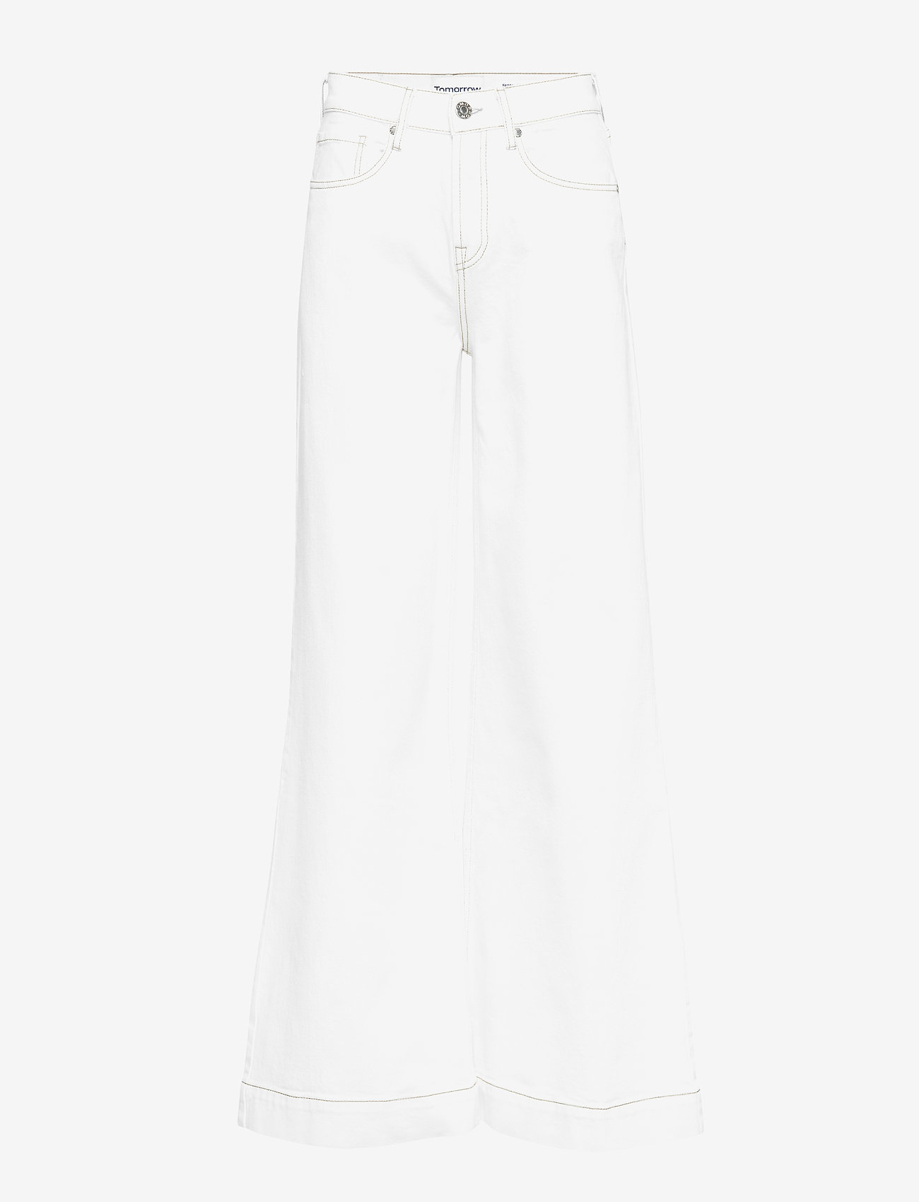 ecru flared jeans