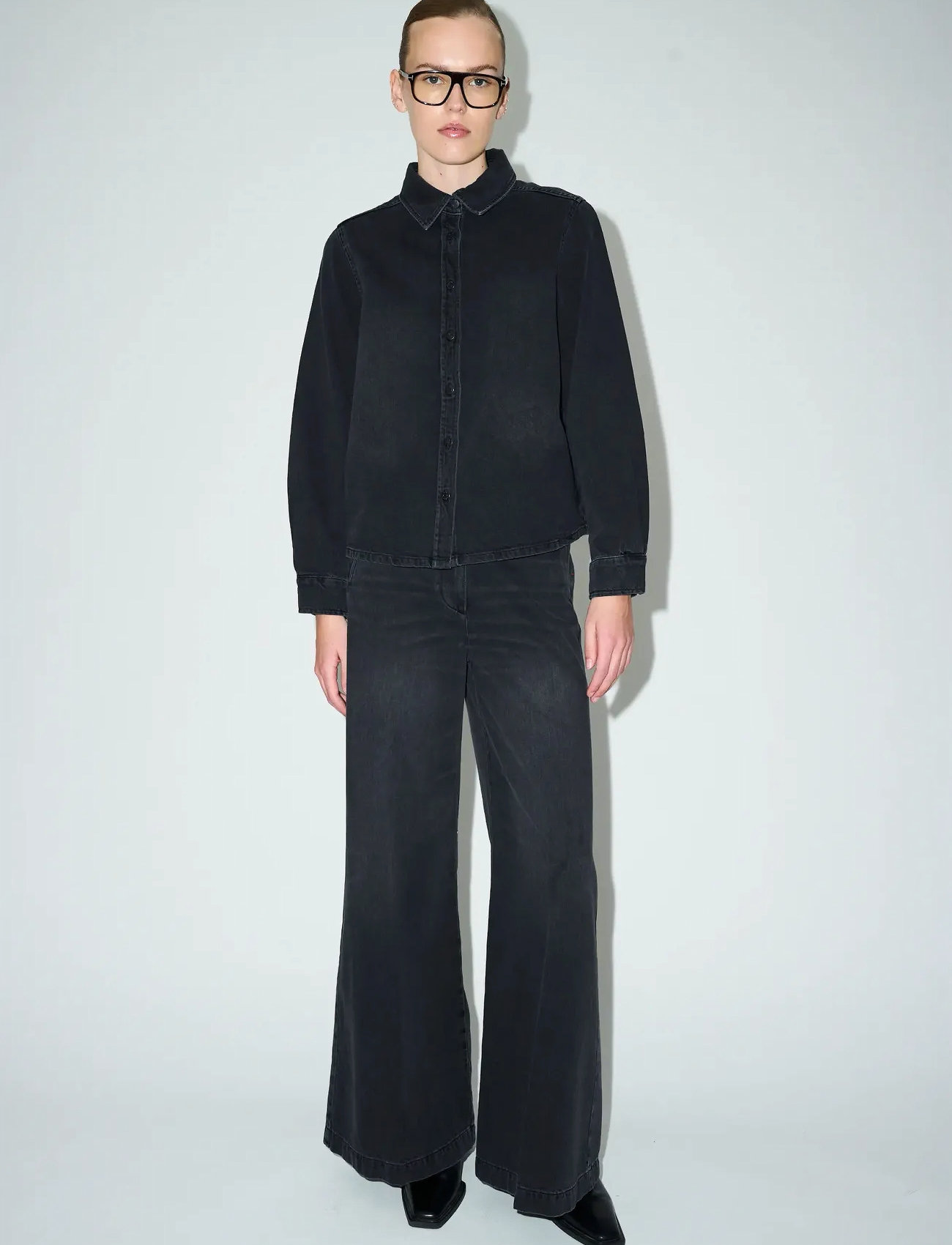 Tomorrow Trw-Ellen French Jeans Wash Milano, 27 x 32, Black, Jeans > Vidde, Dame