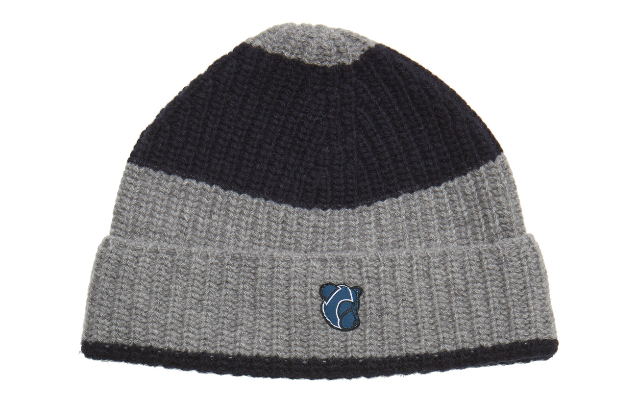 Logodark With StripesTonsure Teddy Beanie NavyGrey srhdBQCtxo