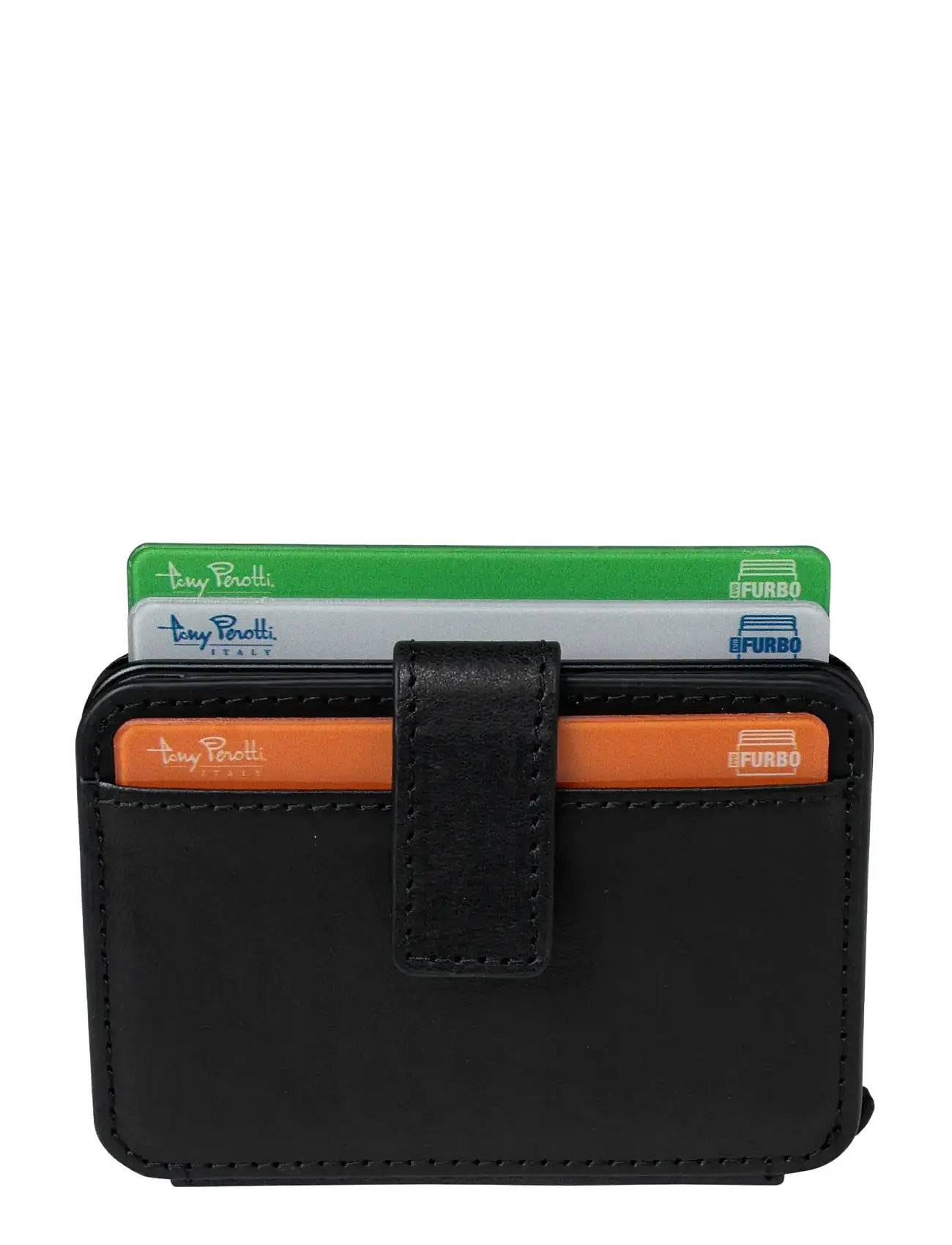 Tony Perotti Furbo Evo Large With Banknote And Coin Compartment, One Size, Black, Punge > Kortholder, Herre