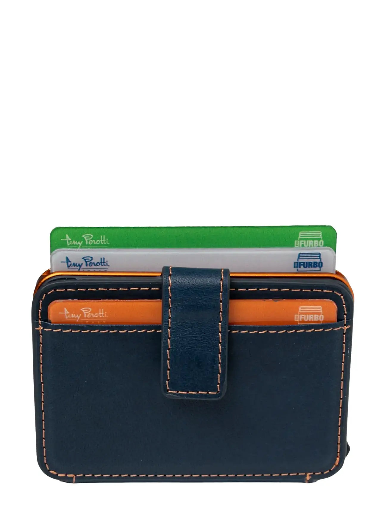 Tony Perotti Furbo Evo Large With Banknote And Coin Compartment, One Size, Navy, Punge > Kortholder, Herre