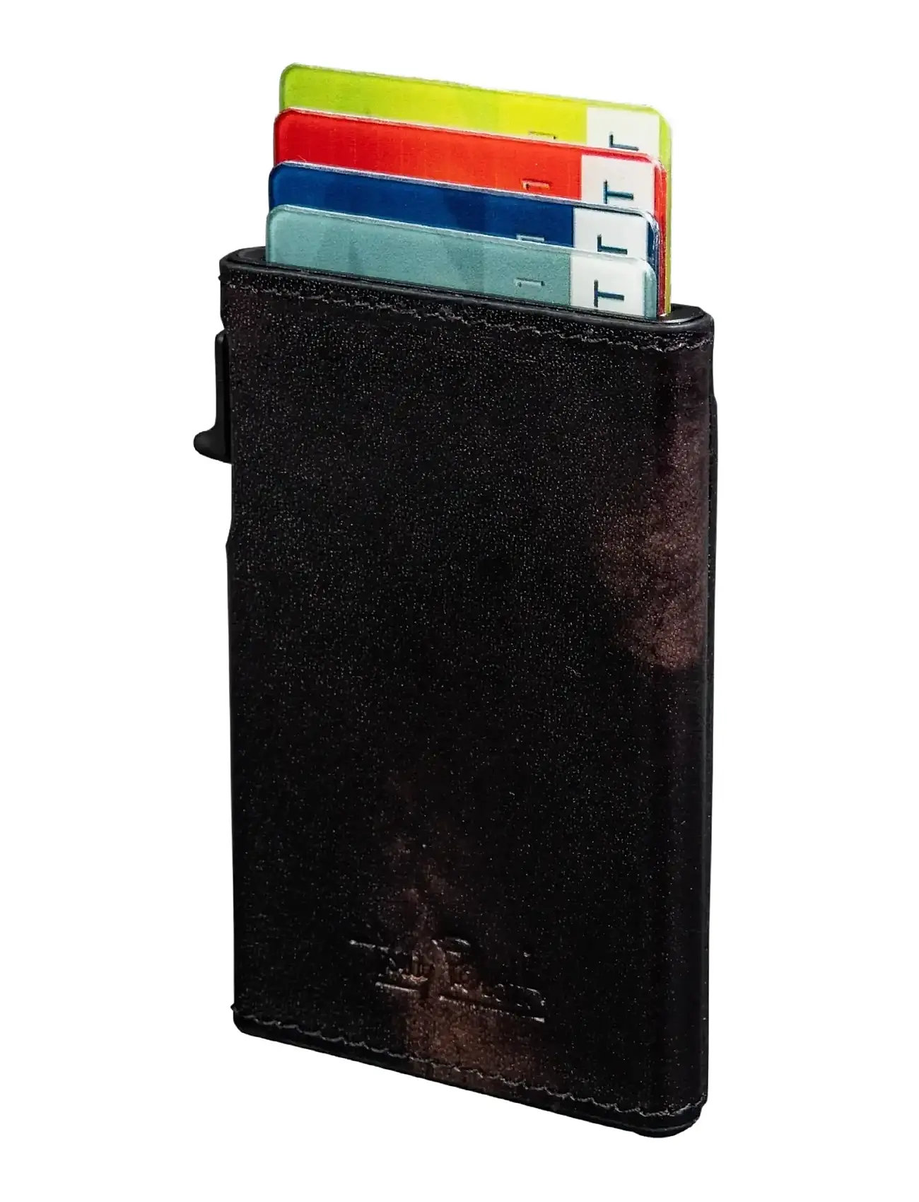 Tony Perotti Furbo Slim Cardholder With Outside Card Slot, One Size, Black, Punge > Kortholder, Herre