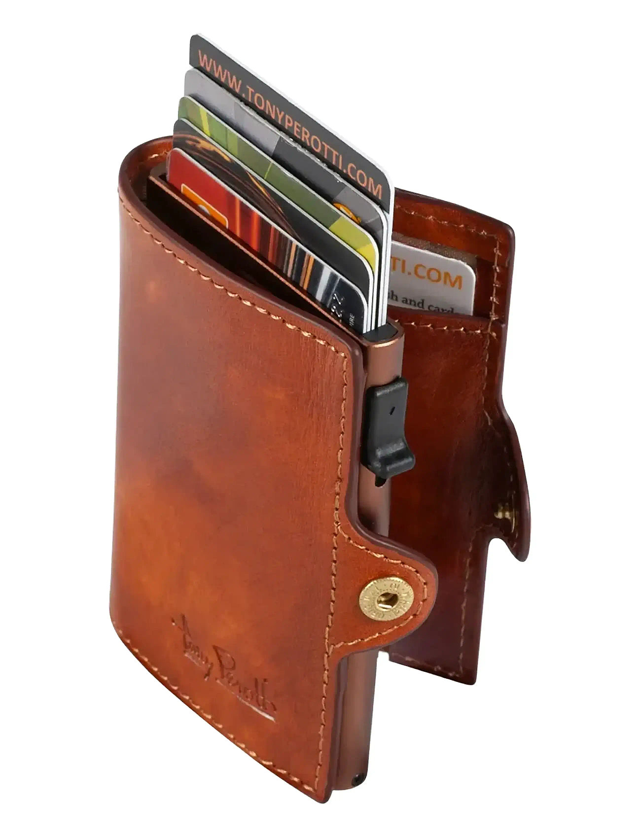 Tony Perotti Furbo Carbon Cardholder W/ Banknote Pocket, One Size, Brown, Punge > Kortholder, Herre