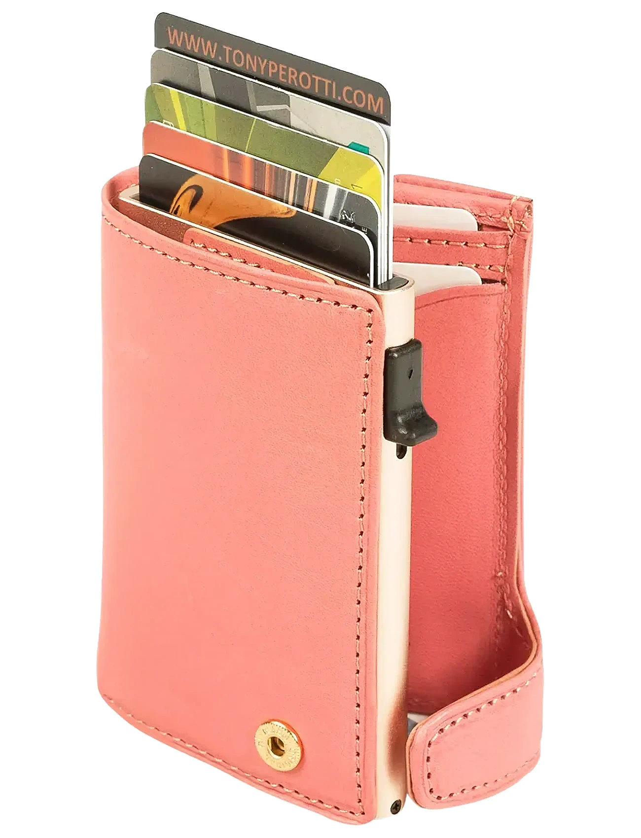 TONY PEROTTI Furbo Jeans Cardholder Pink - One Size - Damen