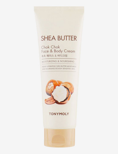 TONYMOLY Shea Butter Chok Chok Face & Body Cream 250ml - håndkrem & fotkrem - clear