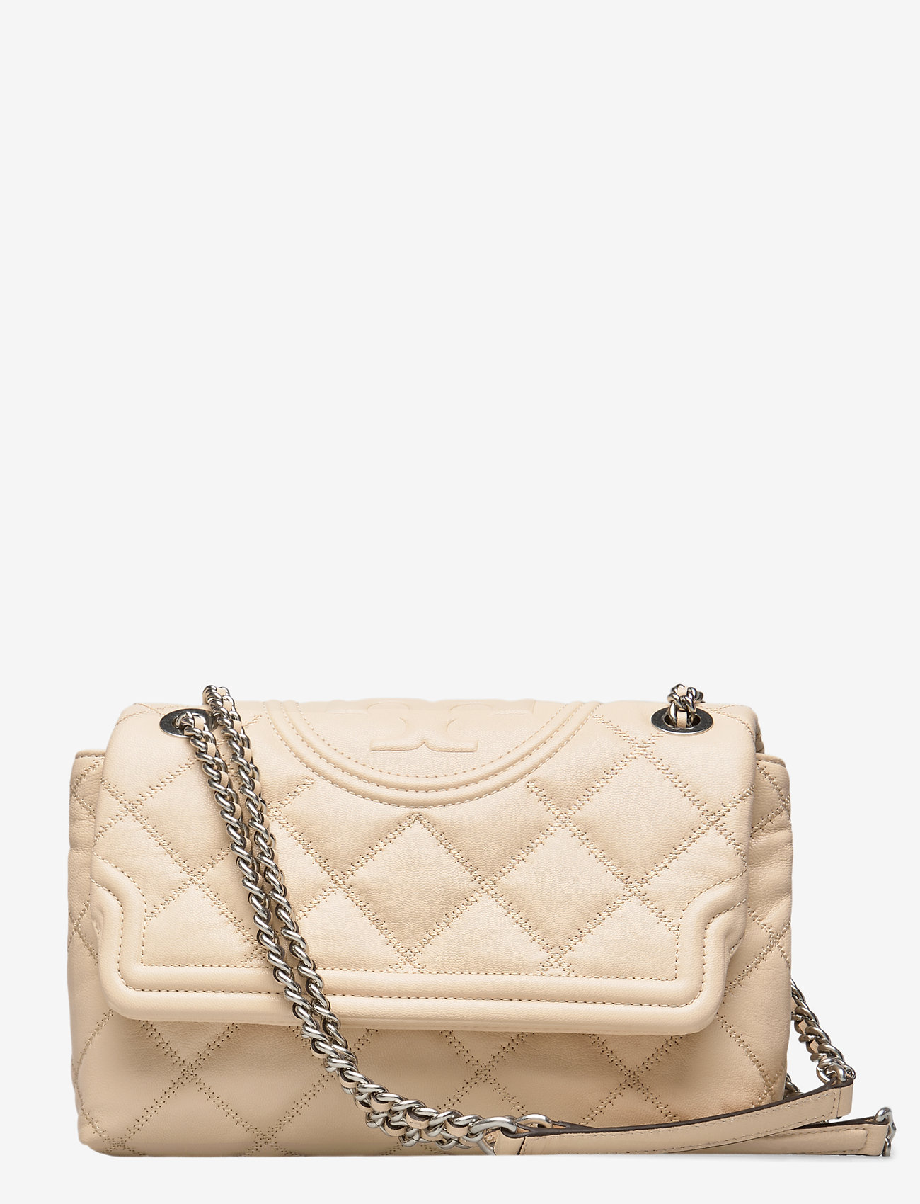 Fleming Soft Distressed Convertible Shoulder Bag (New Cream) (6480 kr) Tory Burch