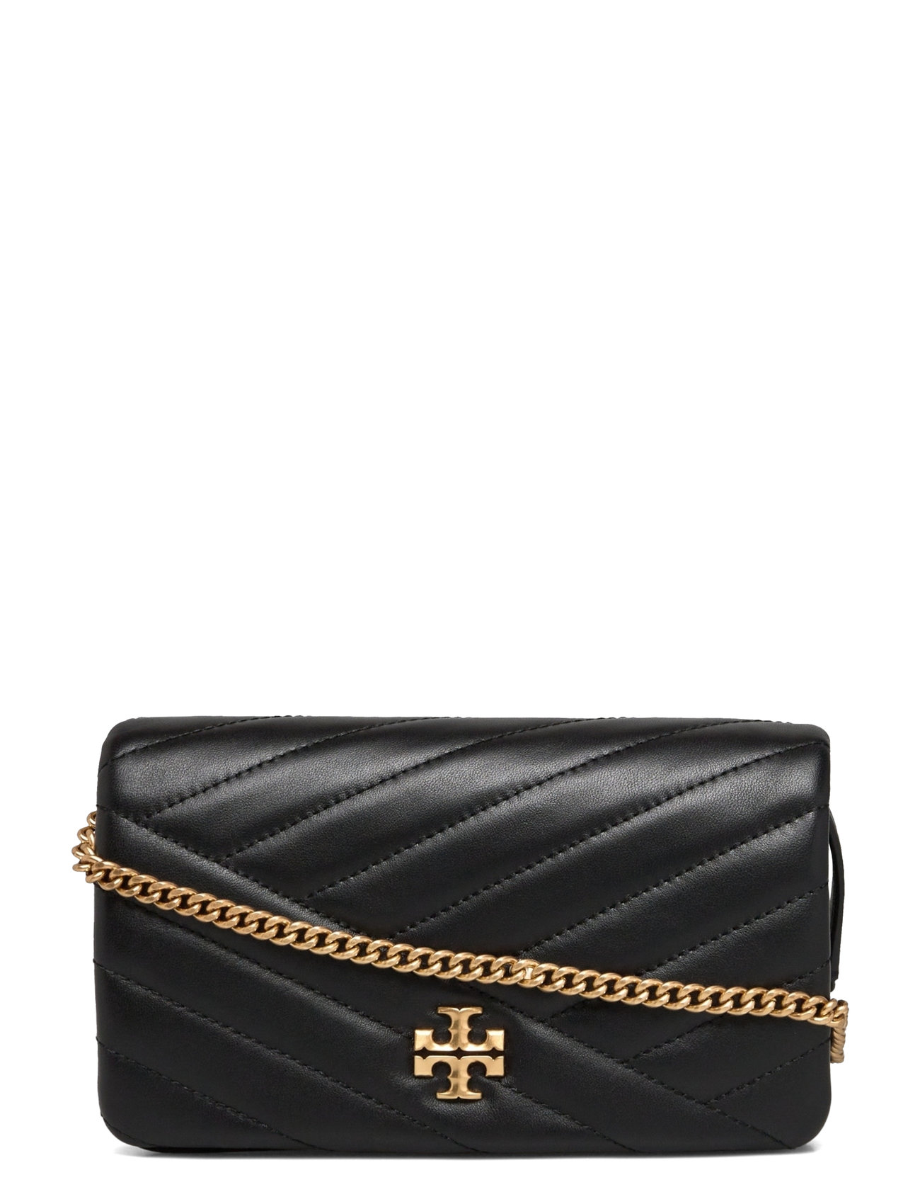 Kira Chevron Chain Wallet Bags Card Holders & Wallets Wallets Black Tory Burch