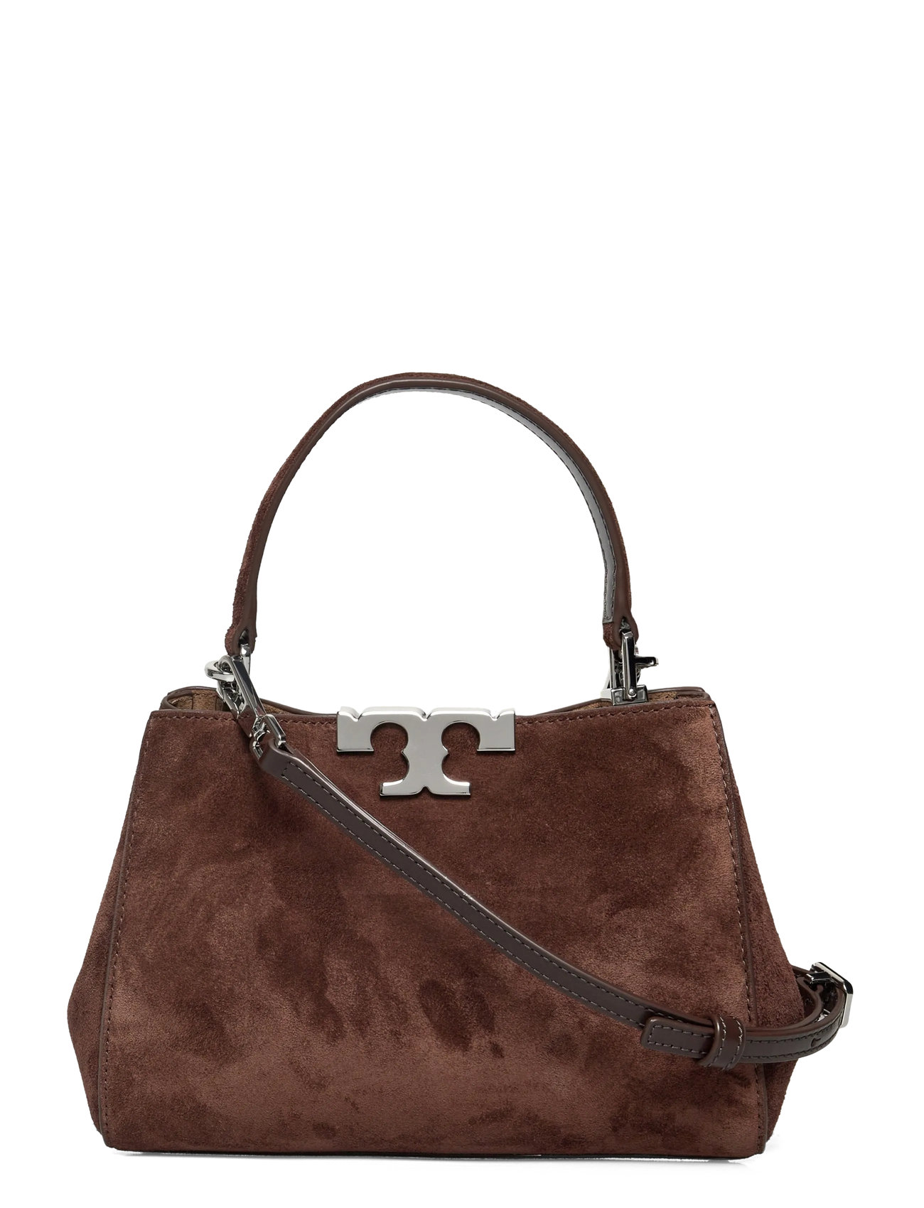 Tory Burch Eleanor Suede Mini Satchel, One Size, Brown, Designere > Tasker Med Tophåndtag, Dame