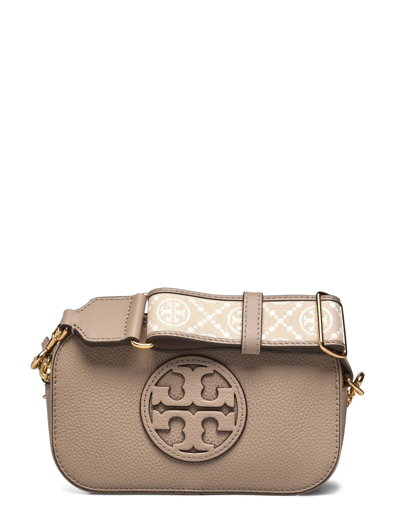 Tory Burch Miller Mini Crossbody Bag Beige