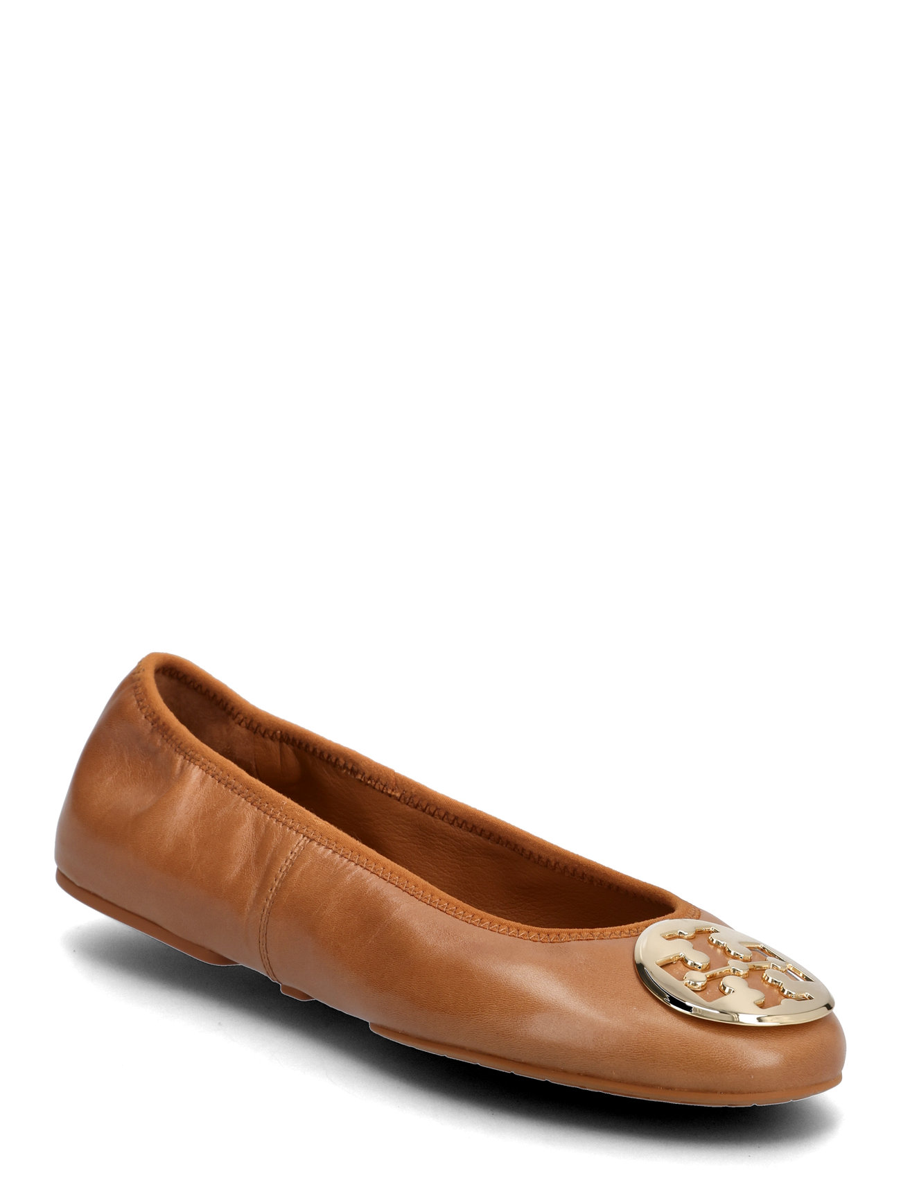 Tory Burch Reva Travel Ballet, 36.5, Brown, Designere > Flade Sko, Dame