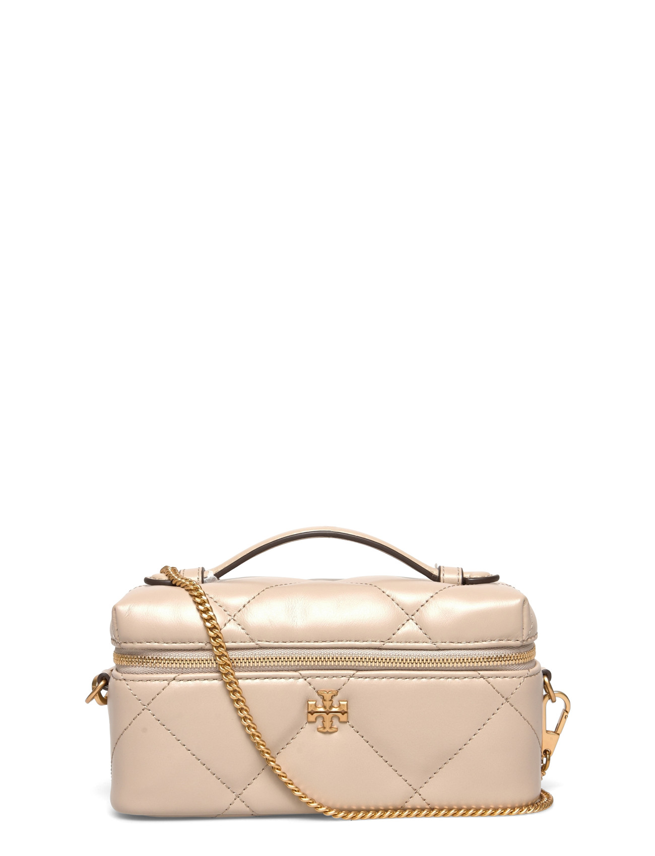 Tory Burch Kira Diamond Quilt East-West Vanity Case, One Size, Beige, Makeup > Makeup-Tasker, Dame
