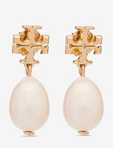 KIRA PEARL DROP EARRING - pērļu auskari - tory gold / ivory