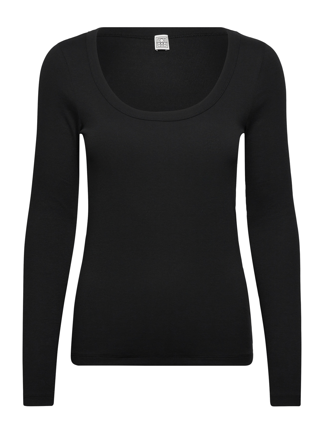 TOTEME Classic Rib Top, L, Black, T-Shirts & Toppe > Langærmede, Dame