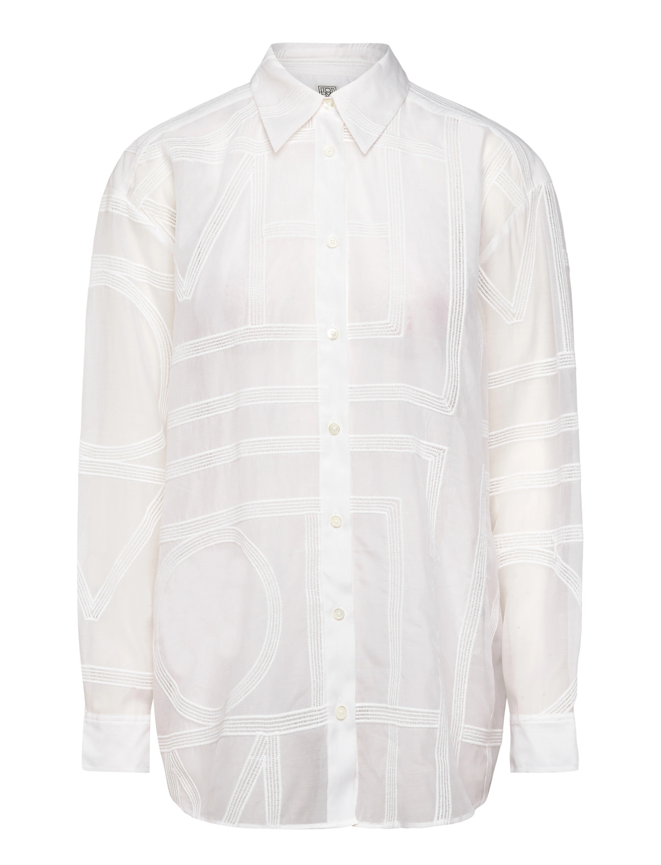 TOTEME Classic Crochet Shirt, 38, White, Skjorter > Langærmede, Dame