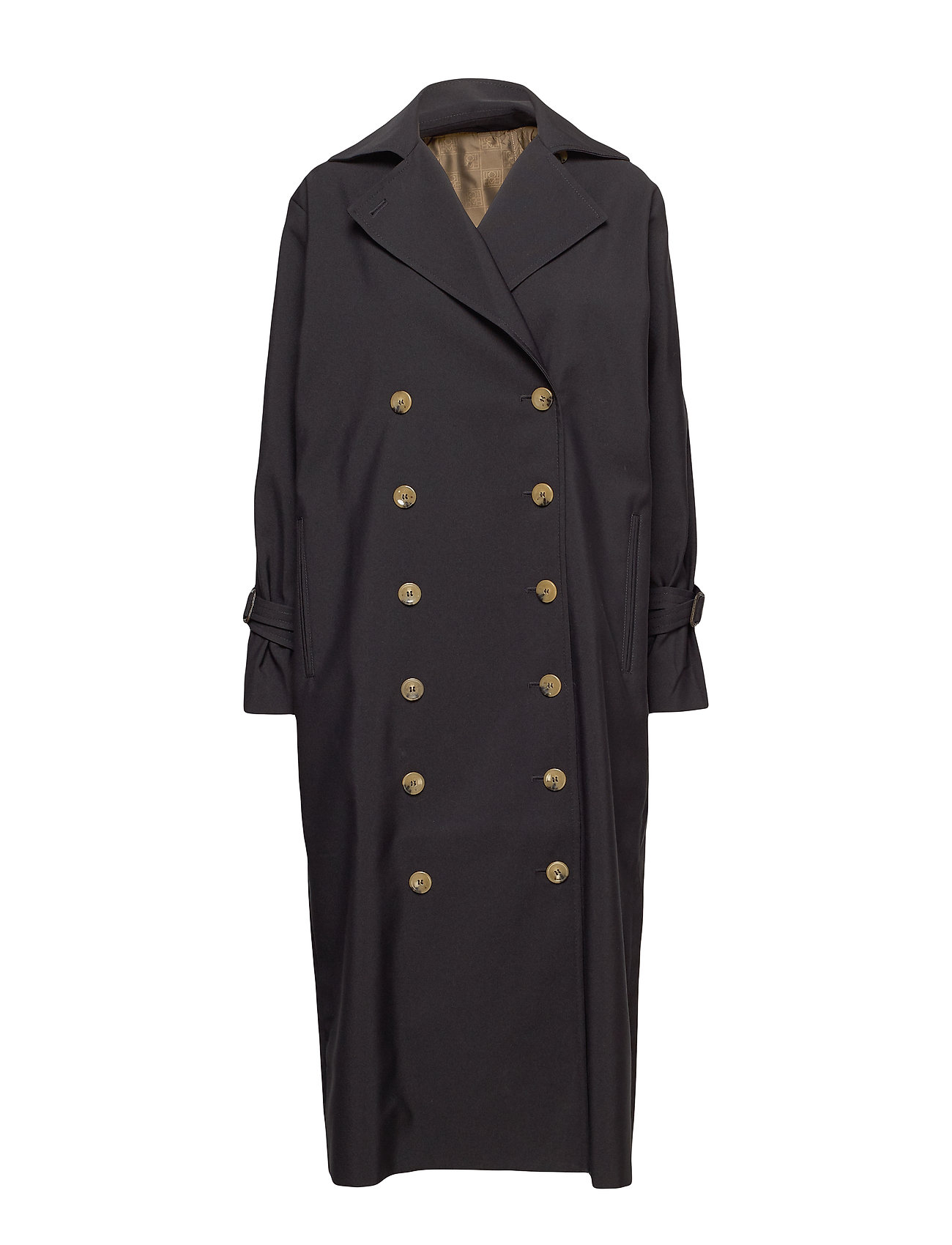 Pisa Trenchcoat Lange Jas Zwart Toteme toteme kopen in de aanbieding