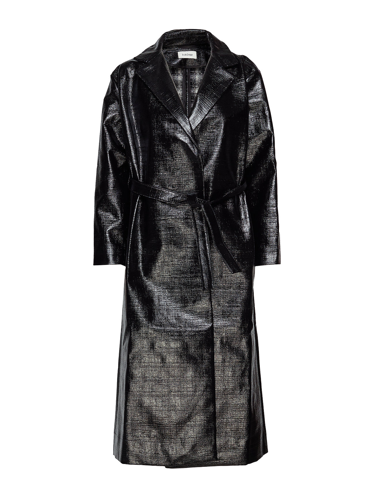 Mira Trenchcoat Lange Jas Zwart Toteme toteme kopen in de aanbieding