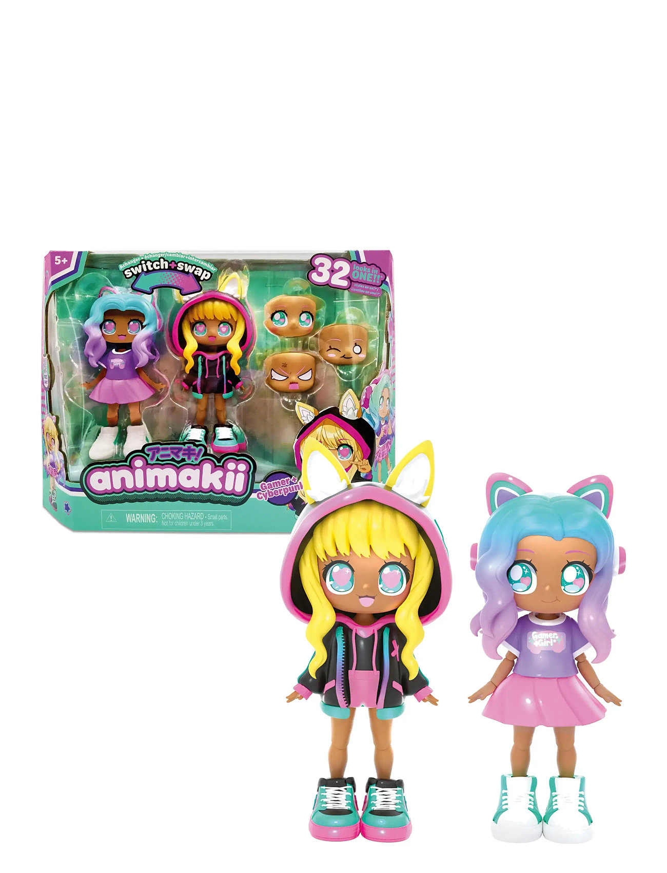 Toyrock Animakii Doll Set Cybepunk/Gamer, One Size, Multi/patterned, Legesæt Og Actionfigurer > Legesæt, Børn