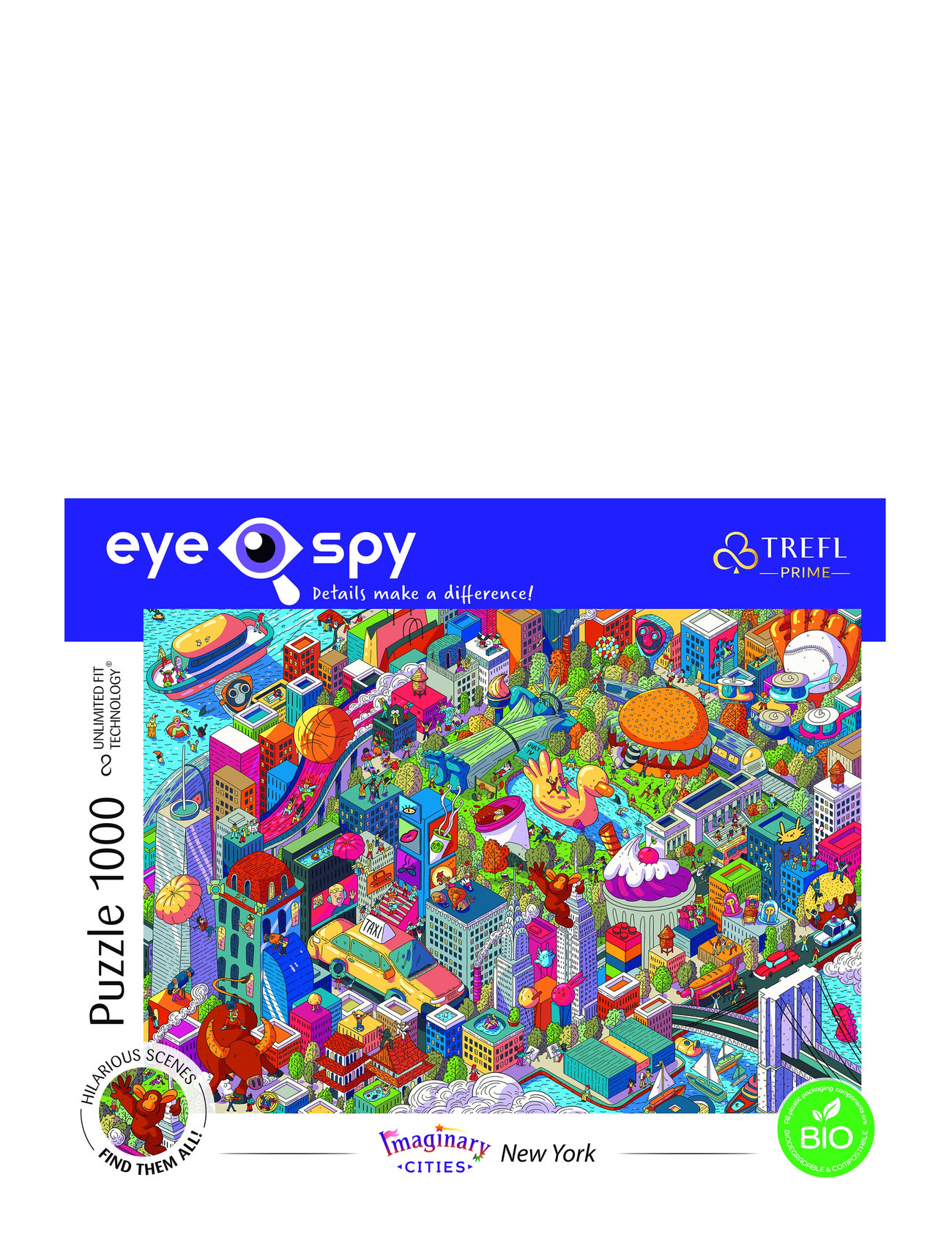 Trefl 1000 Bit Uft Eye-Spy New York Toys Puzzles And Games Puzzles Classic Puzzles Multi/patterned Trefl