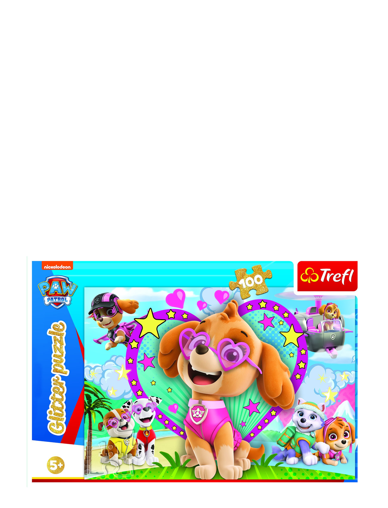 Trefl 100 Bit Glitter Paw Patrol Toys Puzzles And Games Puzzles Classic Puzzles Multi/patterned Trefl