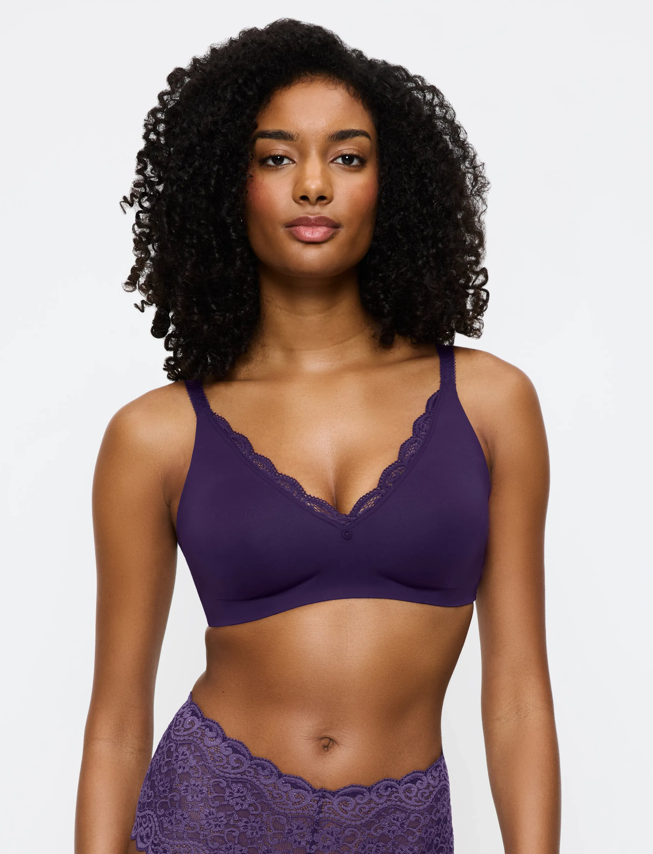 Triumph Amourette N01, 90 C, Purple, Soft Bras - Non Wired Bras, Dame