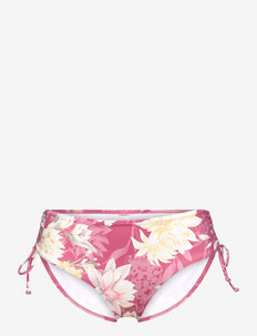 Botanical Leaf Midi - side tie bikinis - pink - light combination