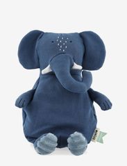 small stuffed blue elephant