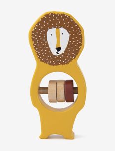 Wooden rattle - Mr. Lion - interactive toys - yellow