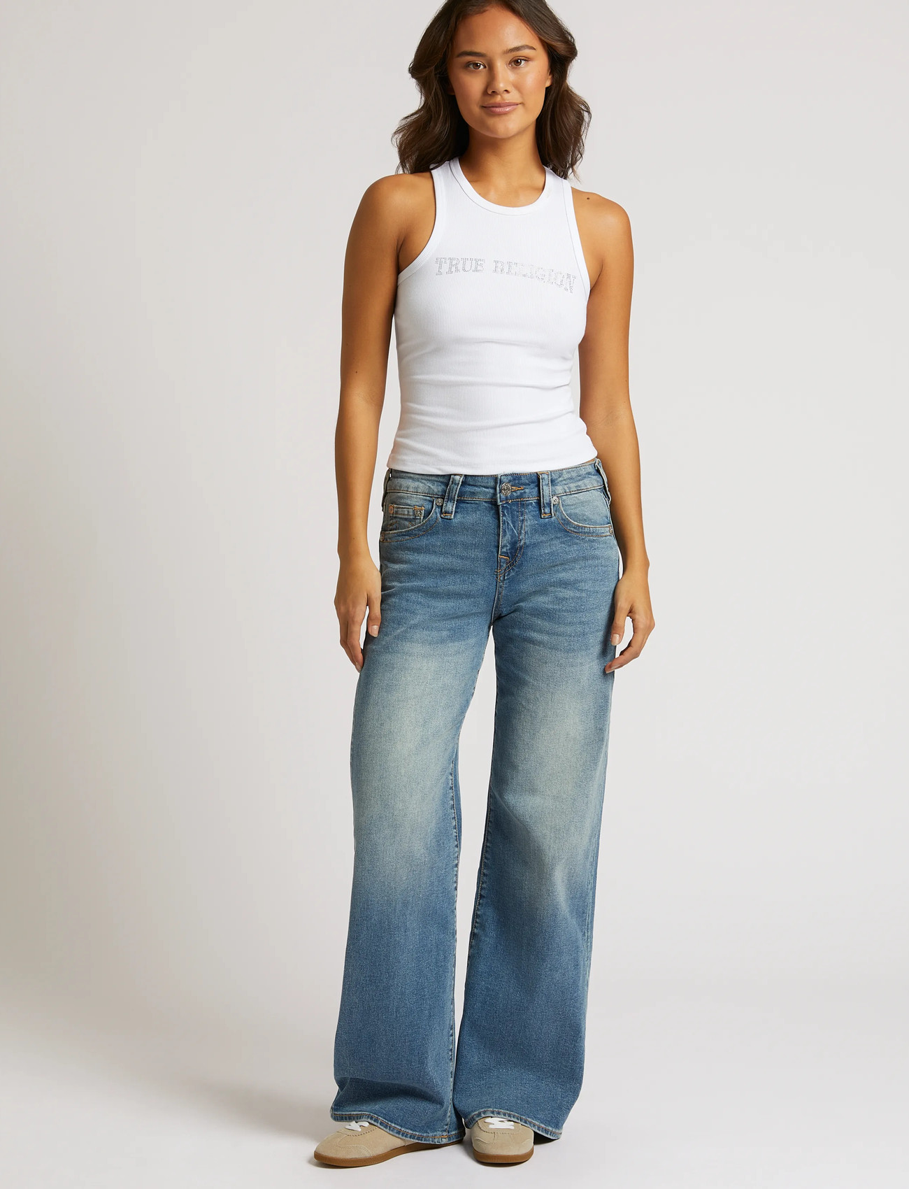 True Religion Bobbi Baggy Jean, 28 x 33, Blue, Jeans > Vidde, Dame