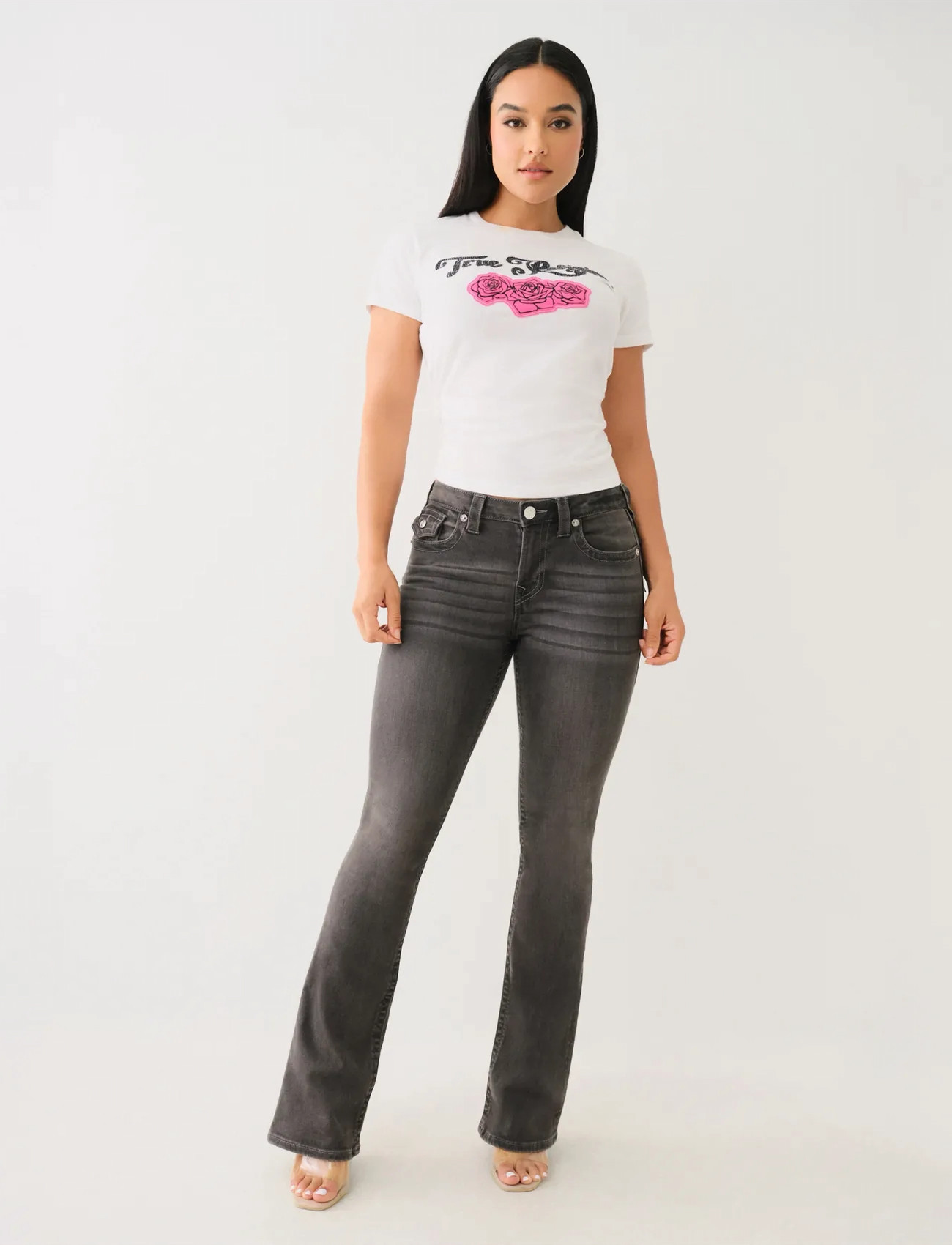 True Religion Becca Mr Boot, 24 x 33, Grey, Jeans > Boot Cut, Dame