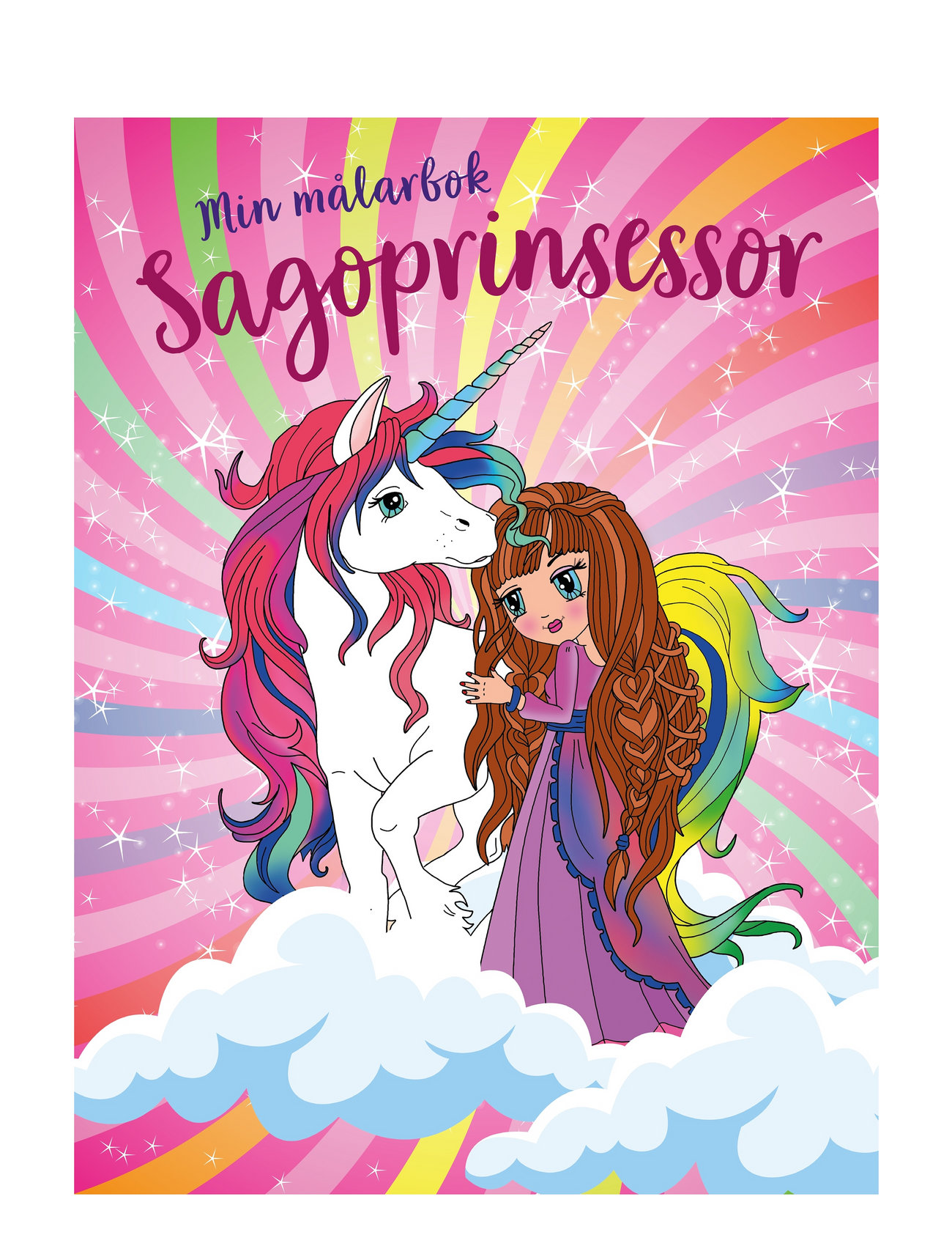 Min Målarbok Sagoprinsessor Toys Creativity Drawing & Crafts Drawing Coloring & Craft Books Multi/patterned TUKAN