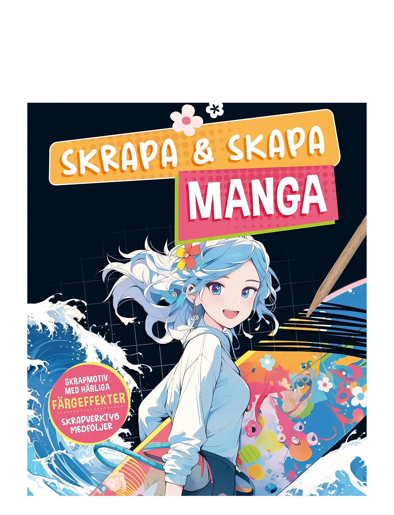 TUKAN Skrapa & Skapa: Manga, SWEDISH, Multi/patterned, Tegning > Malebøger Og Håndarbejdsbøger, Børn
