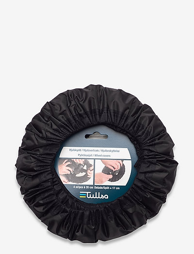 Hjulskydd 4-pack 35 cm, Svart - stroller accessories - black