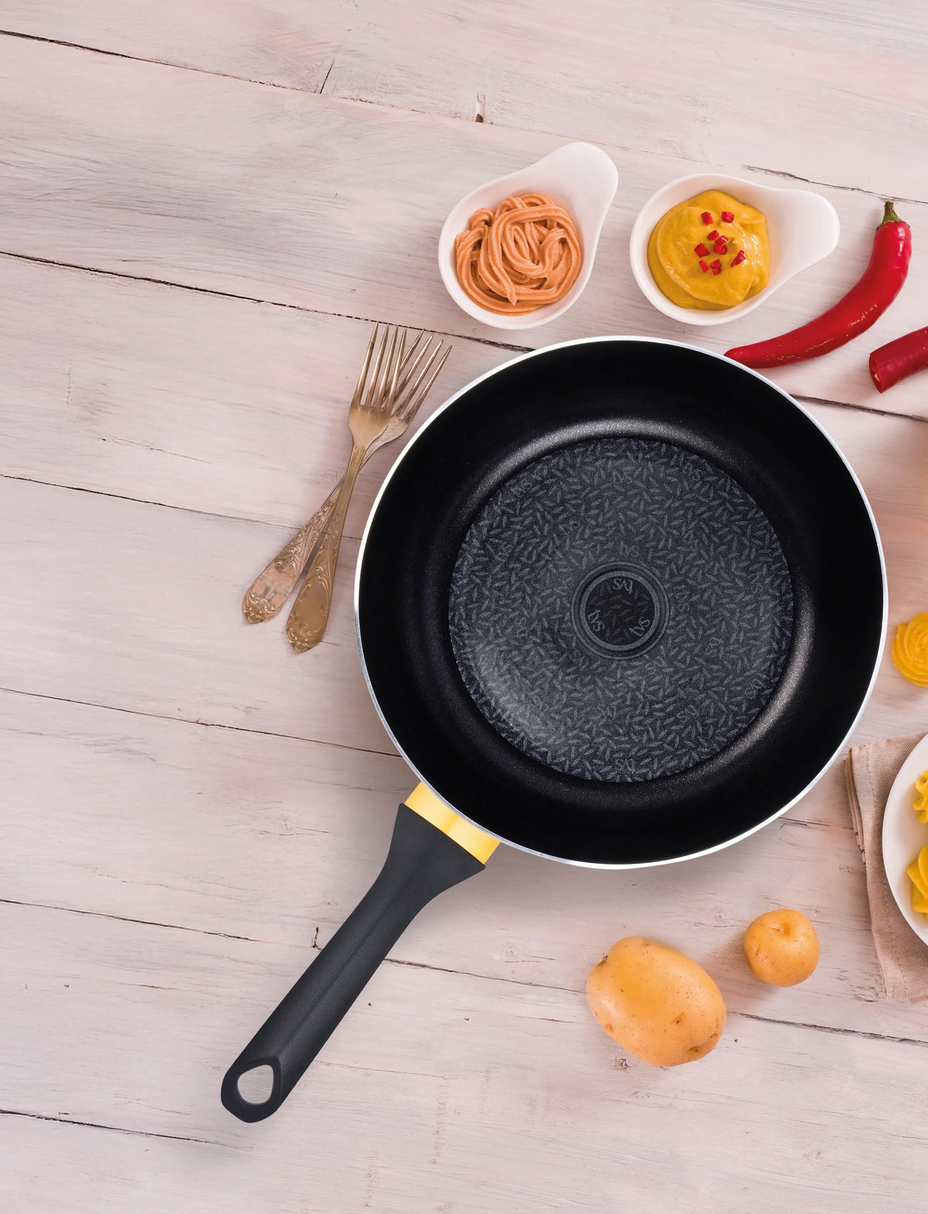 TVS Zenzero Wok 27cm, Ø 27 cm, Black, Gryder Og Pander > Woks, Unisex