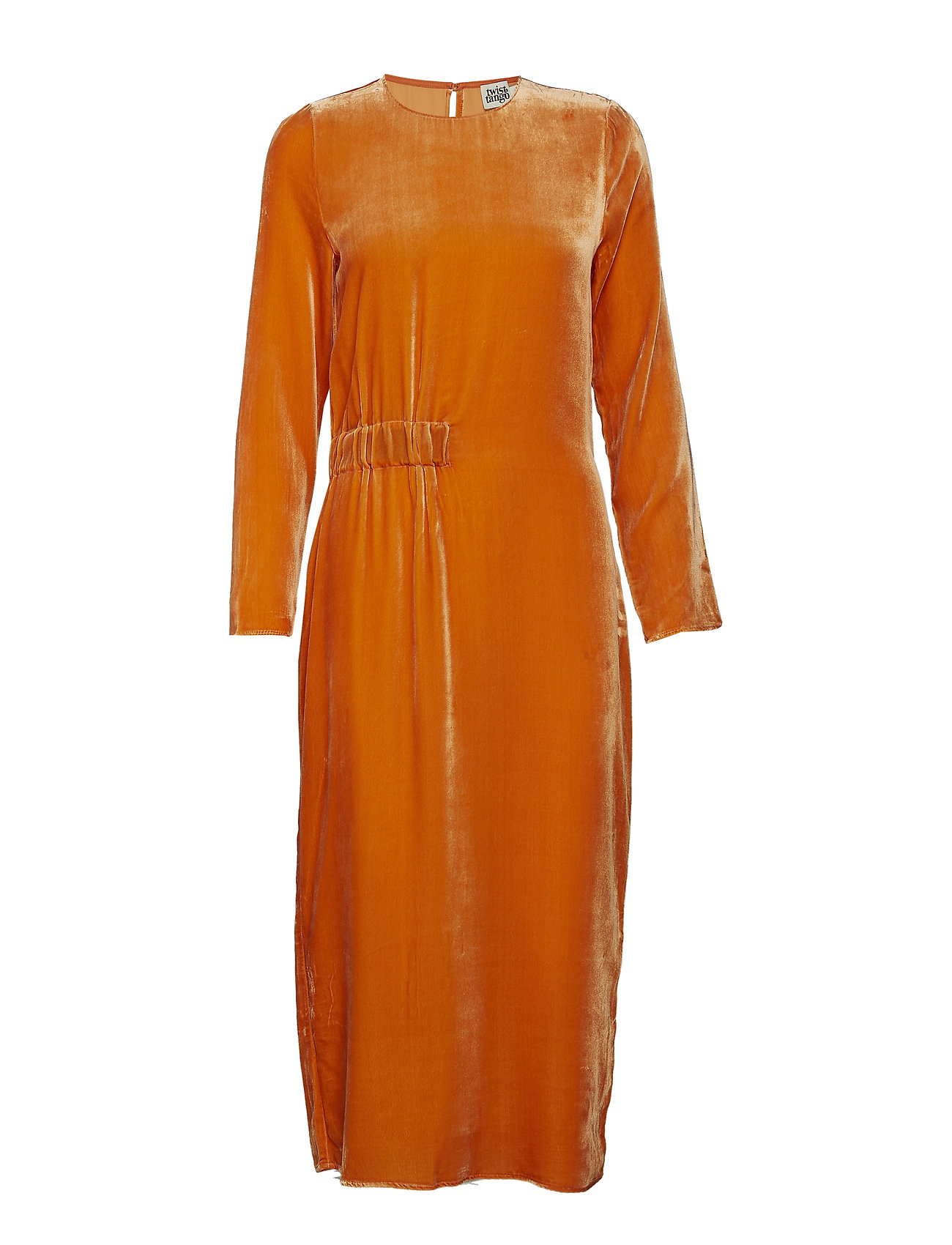 Vera Velvet Dress Jurk Knielengte Oranje Twist Tango twist tango kopen in de aanbieding