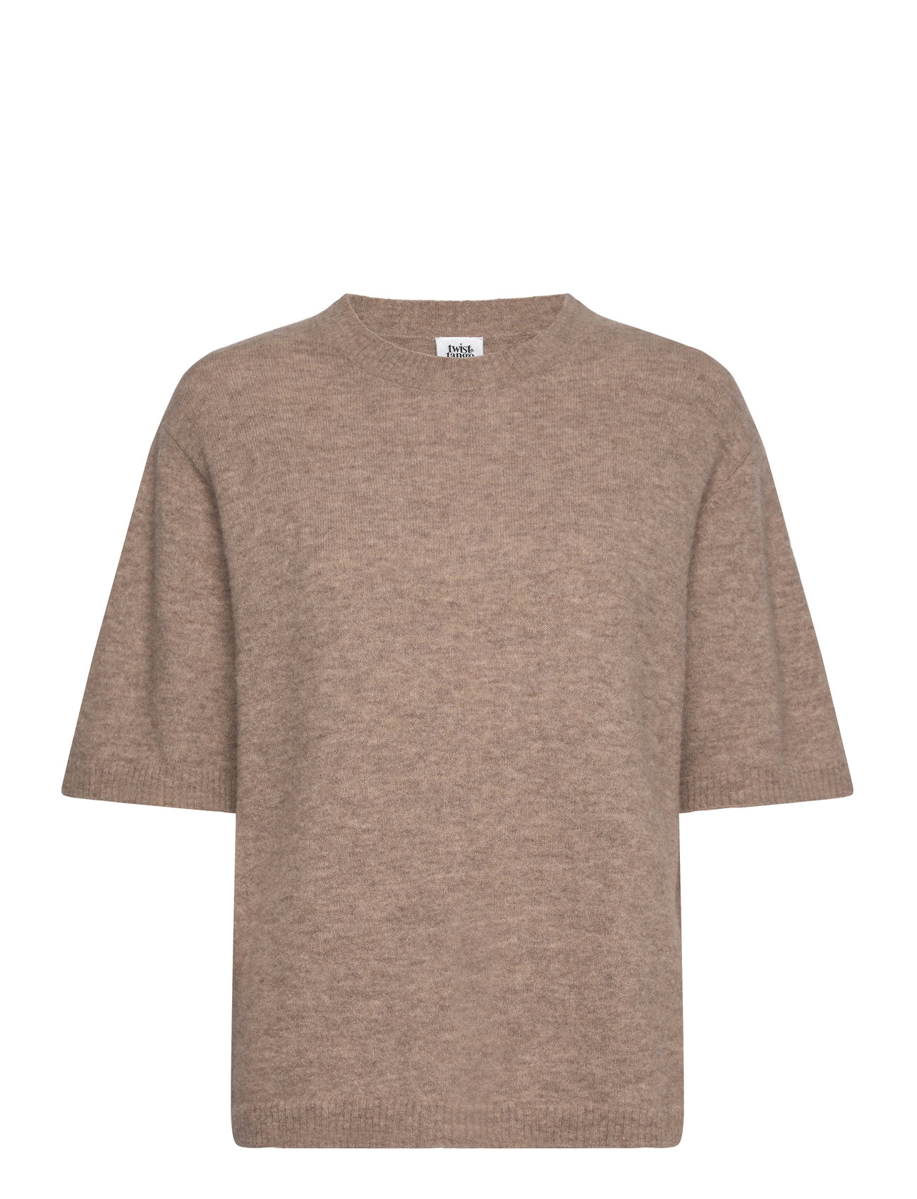 Ellie Short Sleeve Knit Beige Twist & Tango