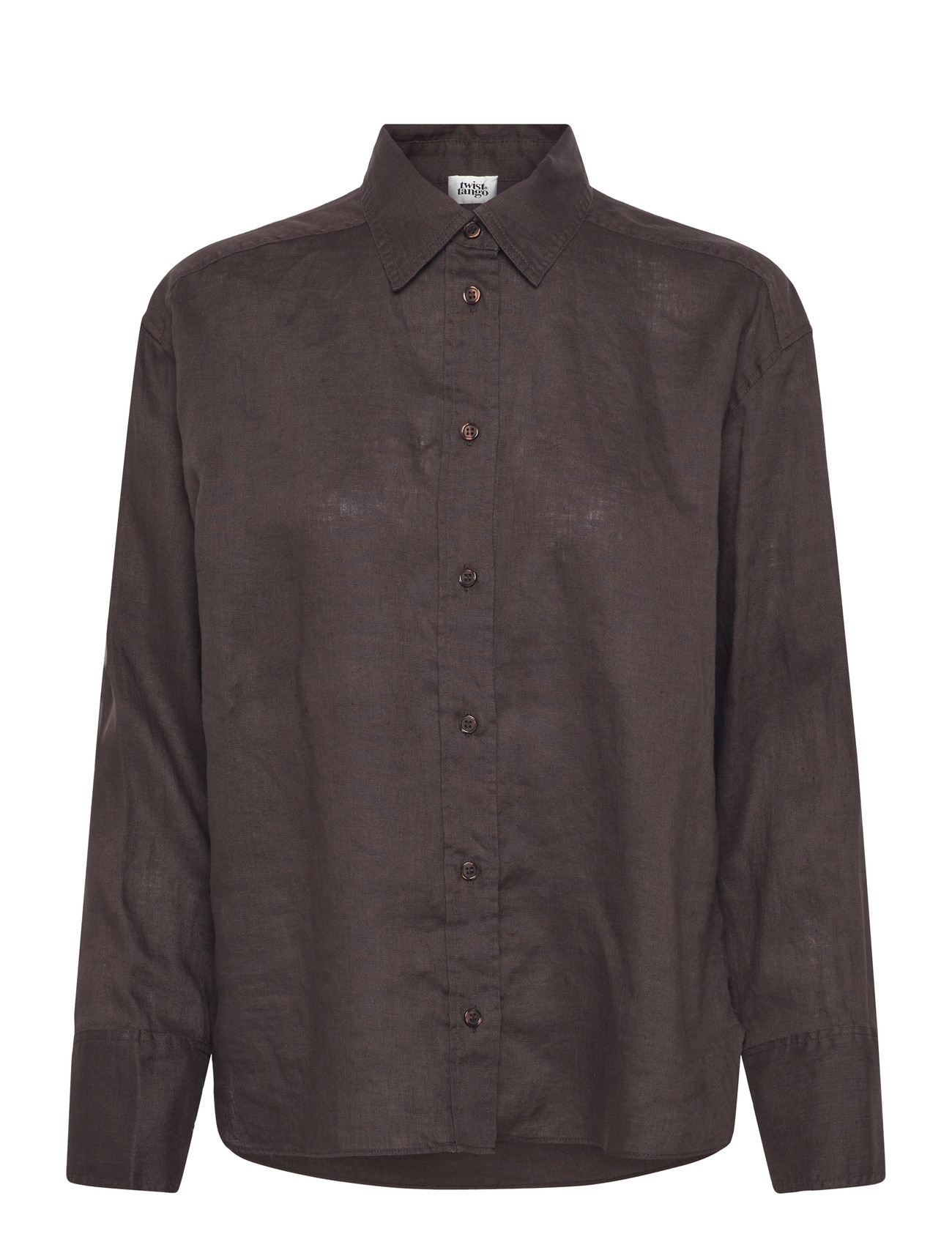 Twist & Tango Evianna Linen Shirt, 34, Brown, Skjorter > Skjorter I Hør, Dame