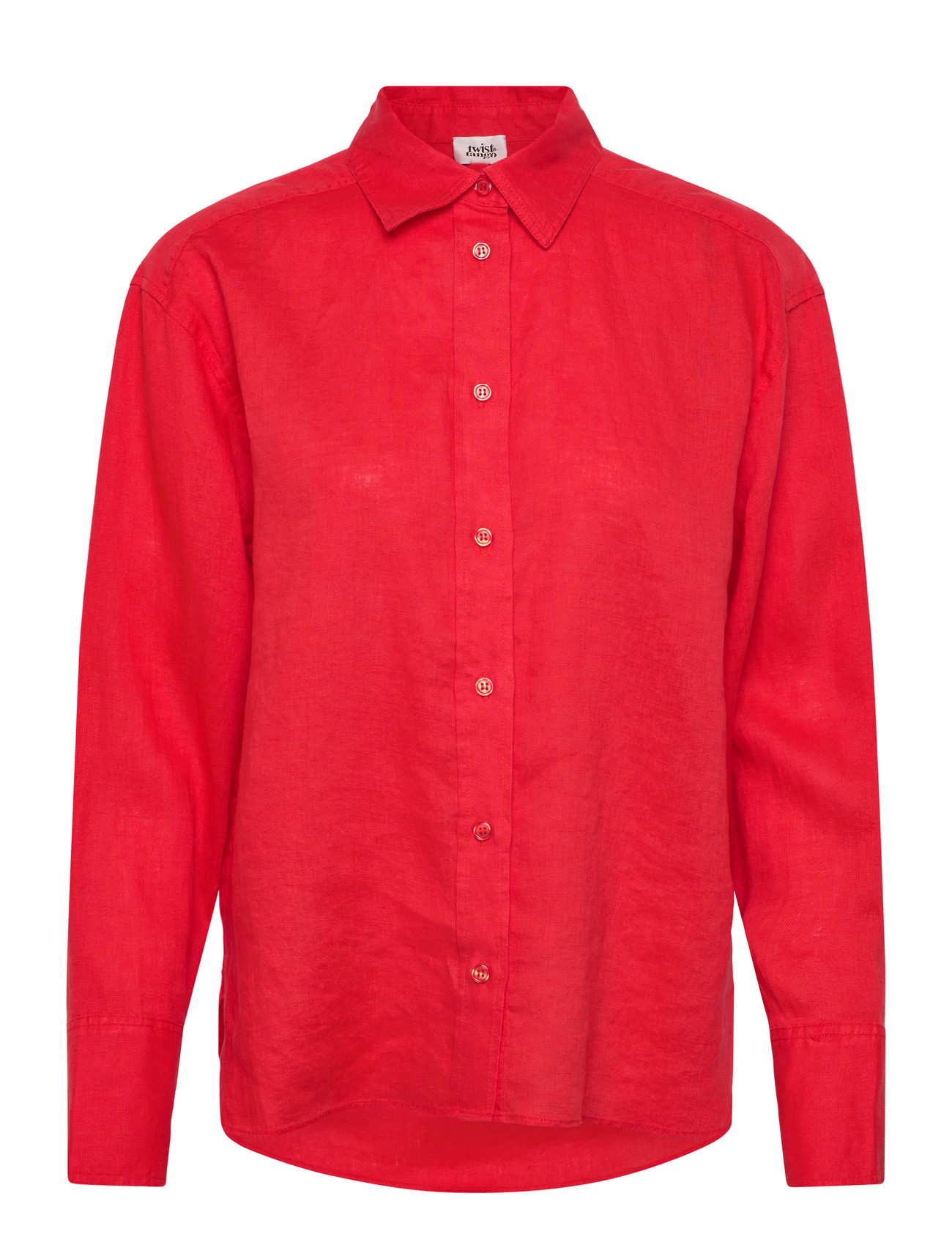 Twist & Tango Evianna Linen Shirt, 42, Red, Skjorter > Skjorter I Hør, Dame