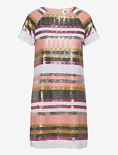 Pernilla Sequin Dress - sukienki z cekinami - sequin stripe